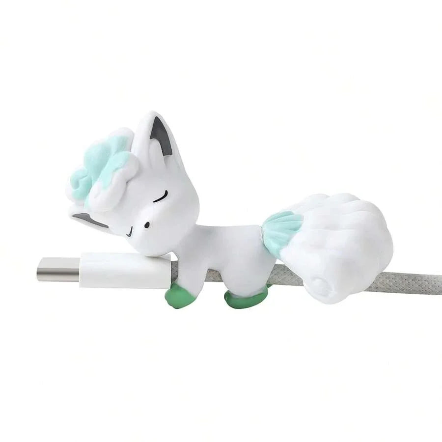 12 style Data Cable Protective Sleeve Kawaii Anime Pokemon Toys Cute Pikachu Eevee Meowth Vulpix Cartoon Charger Cable Protector