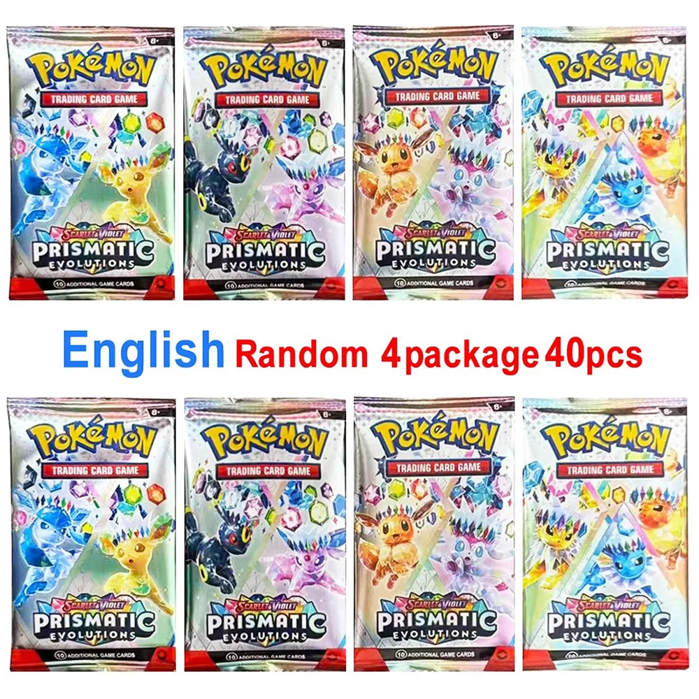 Prismatic Evolutions Pokemon Card Game Cartoon English Booster Battle Transaction Card Gifts