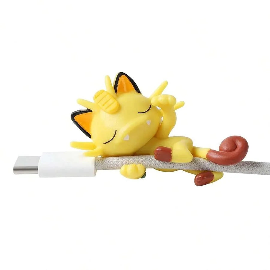 12 style Data Cable Protective Sleeve Kawaii Anime Pokemon Toys Cute Pikachu Eevee Meowth Vulpix Cartoon Charger Cable Protector