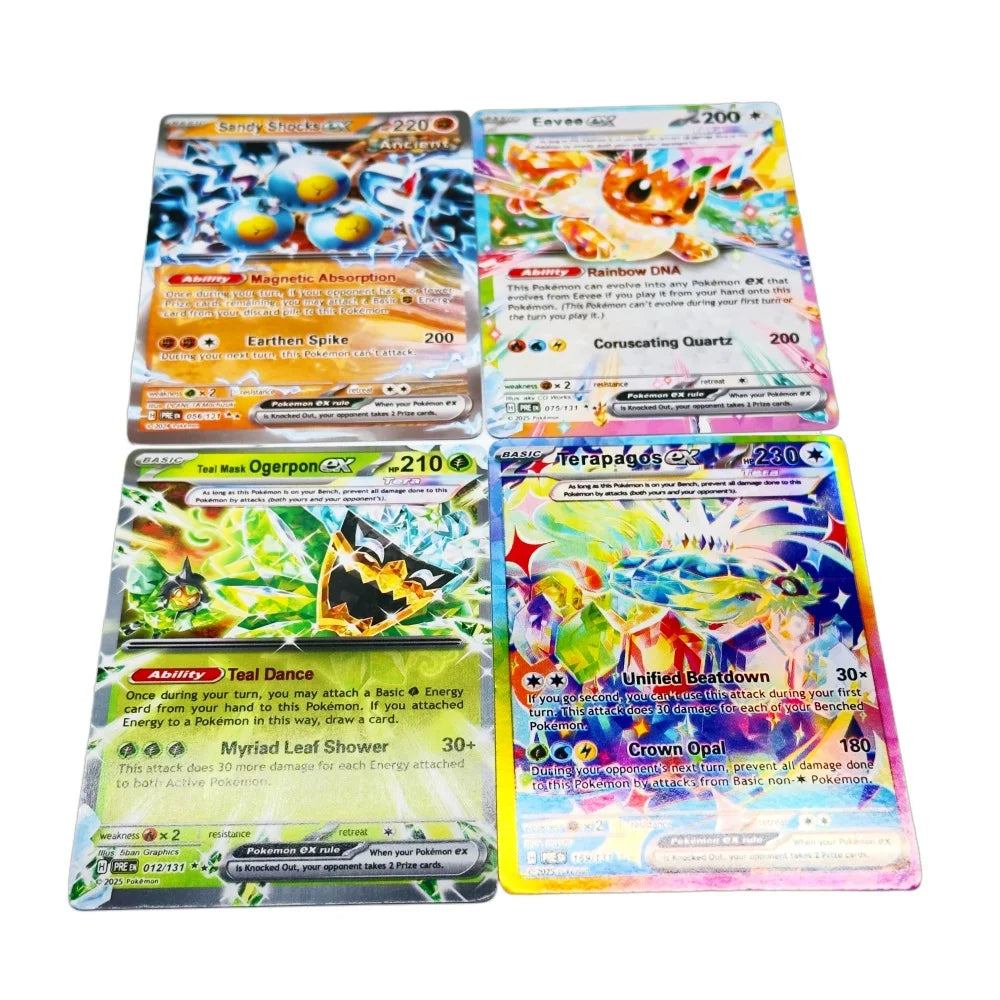 Prismatic Evolutions Pokemon Card Game Cartoon English Booster Battle Transaction Card Gifts