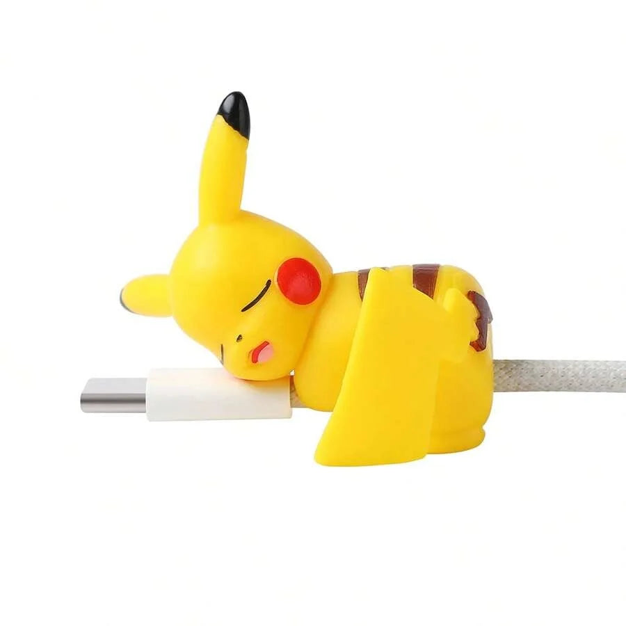 12 style Data Cable Protective Sleeve Kawaii Anime Pokemon Toys Cute Pikachu Eevee Meowth Vulpix Cartoon Charger Cable Protector