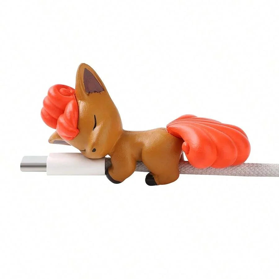 12 style Data Cable Protective Sleeve Kawaii Anime Pokemon Toys Cute Pikachu Eevee Meowth Vulpix Cartoon Charger Cable Protector