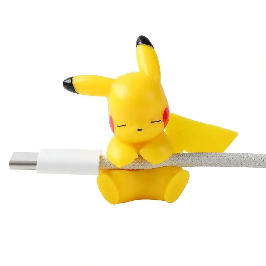 12 style Data Cable Protective Sleeve Kawaii Anime Pokemon Toys Cute Pikachu Eevee Meowth Vulpix Cartoon Charger Cable Protector