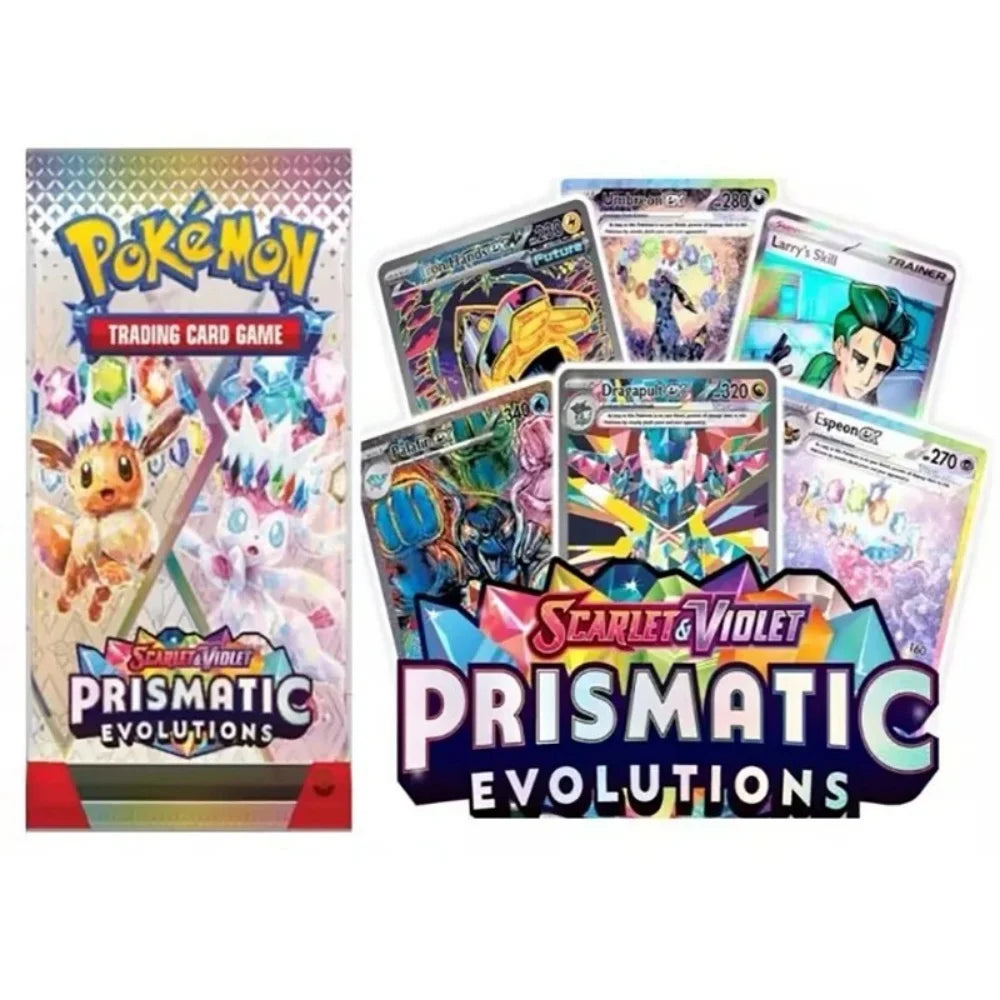 Prismatic Evolutions Pokemon Card Game Cartoon English Booster Battle Transaction Card Gifts