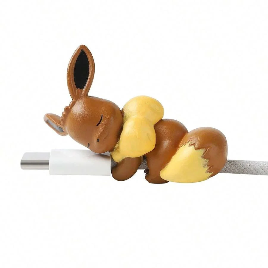12 style Data Cable Protective Sleeve Kawaii Anime Pokemon Toys Cute Pikachu Eevee Meowth Vulpix Cartoon Charger Cable Protector