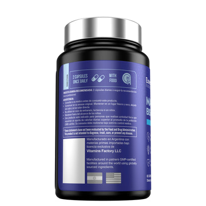 Magnesium Bisglycinate 1000mg lateral informacion nutricional