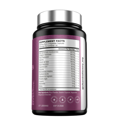 NAD Complex Women Ultra Premium lateral instrucciones